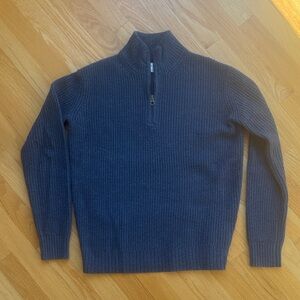 American Eagle Outfitters Men's Navy Zip-Up Sweater
